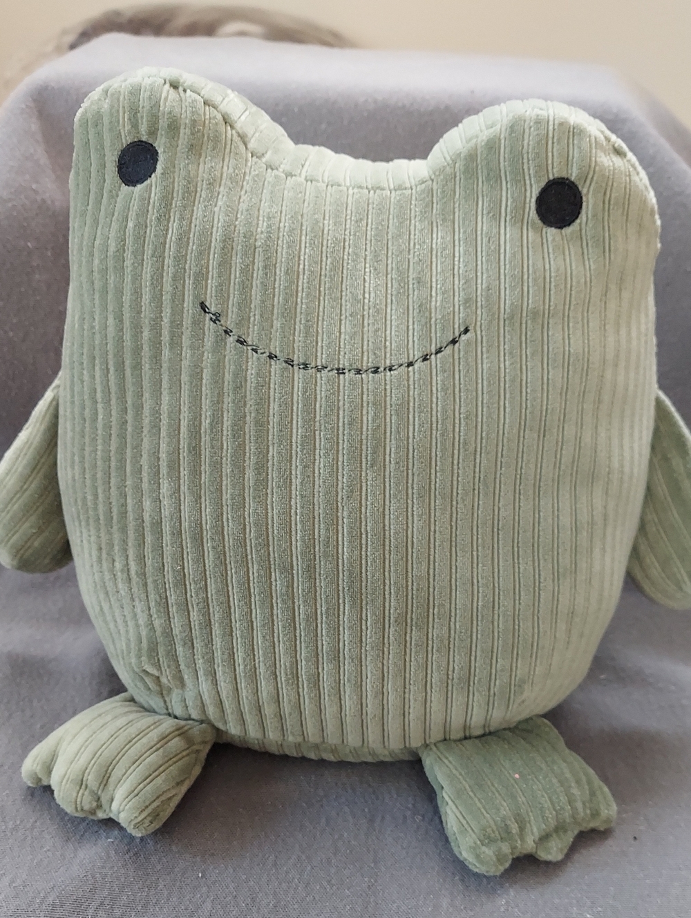 Pillowfort Weighted Green Frog Plush 8x11 "